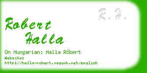 robert halla business card